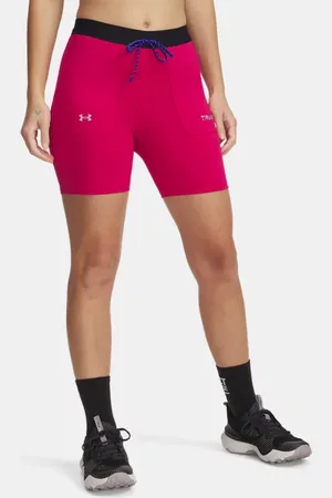 Under Armour Passgenaue Trail-Running-Shorts für Damen Shaded Fuchsia / Schwarz / Reflektierend L