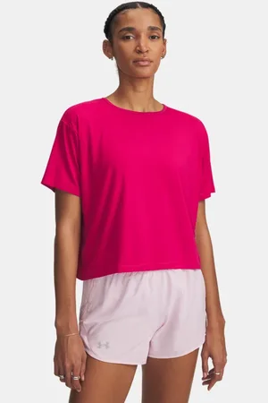 Under Armour Motion Kurzarm-Oberteil für Damen Shaded Fuchsia / Weiß L