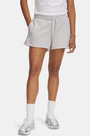 Under Armour Rival Terry Shorts für Damen Mod Light Heather / Weiß L