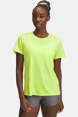 Under Armour Tech™ Twist Kurzarm-Oberteil für Damen High Vis / Weiß / Weiß L