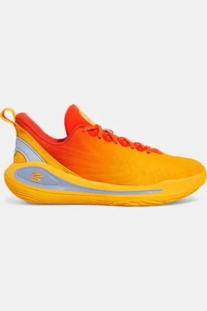 Under Armour Grade School Curry 12 „What The Bay“ Basketballschuhe Calm / Atlantis / Dark Orange 35.5