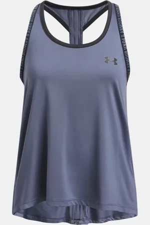Under Armour Mädchen Knockout Tanktop Downpour / Schwarz YLG (149 - 160 cm)