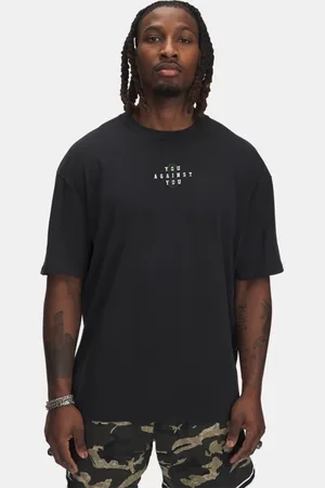 Under Armour Project Rock Heavyweight Kurzarm-Oberteil für Herren / Weiß Clay L