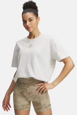 Under Armour Project Rock Campus T-Shirt für Damen Clay / Schwarz L