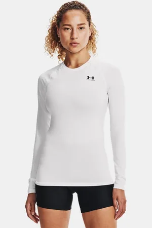 Under Armour HeatGear® Compression Langarm-Oberteil für Damen / Schwarz M