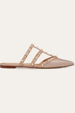 VALENTINO GARAVANI MULES ROCKSTUD AUS LACKLEDER Frau 35.5