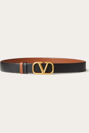 VALENTINO GARAVANI WENDEGÜRTEL VLOGO SIGNATURE AUS KALBSLEDER MIT ELCHLEDER-PRÄGUNG 30 MM Mann 085