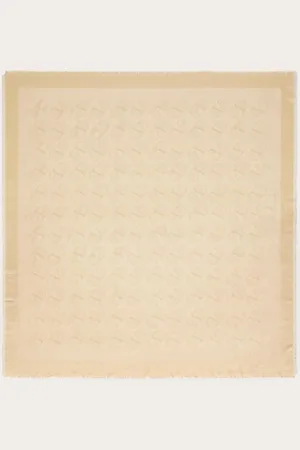 VALENTINO GARAVANI SCHAL VLOGO SIGNATURE AUS SEIDE, WOLLE UND LUREX Frau UNI