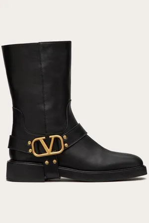 VALENTINO GARAVANI VLOGO SIGNATURE STIEFELETTE AUS KALBSLEDER, 30 MM Frau 35.5