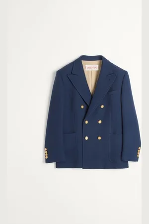 VALENTINO ZWEIREIHIGE JACKE AUS DOPPELTER WOLLE Mann 44