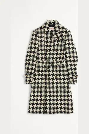 VALENTINO ZWEIREIHIGER TRENCHCOAT AUS WOLLE MIT PIED DE COQUE-MUSTER Mann 44
