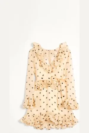 VALENTINO KURZES KLEID AUS ORGANZA MIT POIS SPOTS PRINT Frau 38