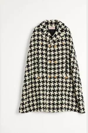 VALENTINO CAPE AUS WOLLE MIT PIED DE COQ-MUSTER Mann 44