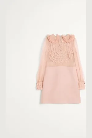 VALENTINO BESTICKTES KURZES CREPE COUTURE KLEID Frau 36