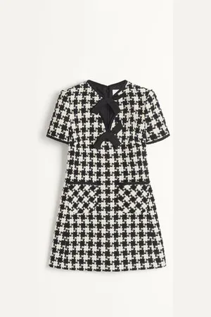 VALENTINO DAMIER LIGHT TWEED KURZES KLEID Frau 36