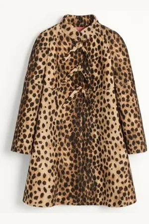 VALENTINO MANTEL AUS WOLLSTOFF MIT JAGUAR-PUNKTENDRUCK Frau 36