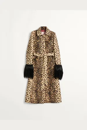 VALENTINO MANTEL AUS WOLLSTOFF MIT JAGUAR-PUNKTENDRUCK Frau 36