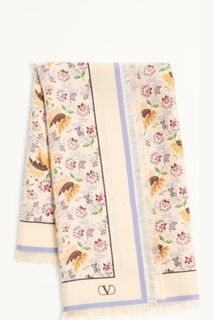 VALENTINO GARAVANI PAPIER FLORAL SEIDENSCHAL Frau UNI