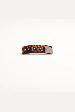VALENTINO GARAVANI VLOGO SIGNATURE HAARSPANGE AUS KUNSTHARZ, METALL UND KRISTALLEN Frau UNI