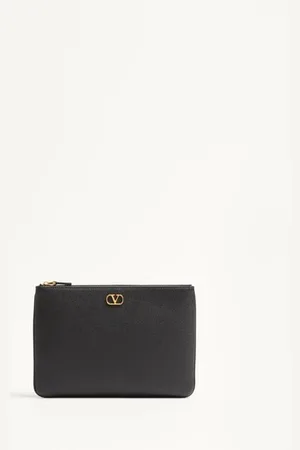 VALENTINO GARAVANI VLOGO SIGNATURE CLUTCH AUS GENARBTEM KALBSLEDER Frau UNI