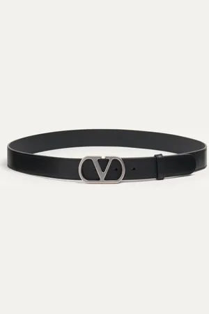 VALENTINO GARAVANI VLOGO SIGNATURE GÜRTEL AUS GLÄNZENDEM KALBSLEDER 30 MM Mann 085