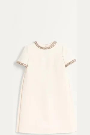 VALENTINO BESTICKTES KURZES CREPE COUTURE KLEID Frau 36