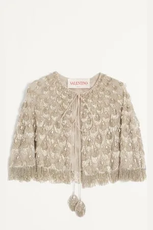 VALENTINO CAPE AUS BESTICKTEM ORGANZA Frau 38