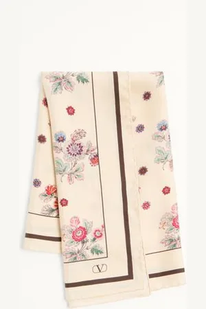 VALENTINO GARAVANI PAPIER FLORAL SEIDENSCHAL Frau UNI