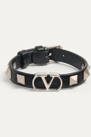 VALENTINO GARAVANI VLOGO SIGNATURE ARMBAND AUS GENARBTEM KALBSLEDER Mann UNI