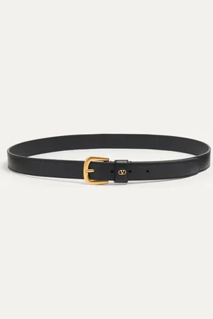 VALENTINO GARAVANI VLOGO SIGNATURE GÜRTEL AUS GLÄNZENDEM KALBSLEDER 25 MM Mann 085