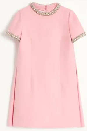 VALENTINO BESTICKTES KURZES CREPE COUTURE KLEID Frau 36