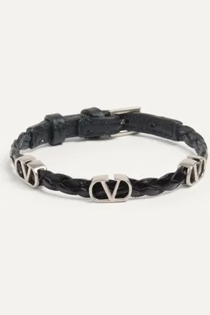 VALENTINO GARAVANI VLOGO SIGNATURE ARMBAND AUS GEFLOCHTENEM KALBSLEDER Mann UNI