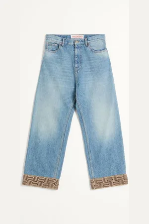 VALENTINO DENIMHOSE MIT JACQUARD-SAUM Mann 29