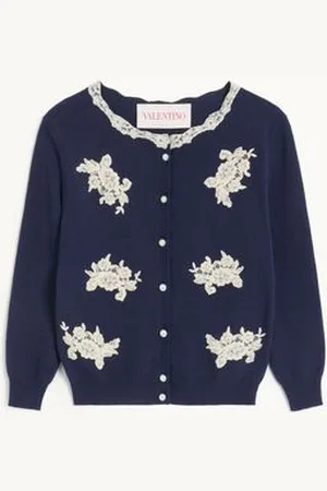 VALENTINO BESTICKTER CARDIGAN AUS SPITZE Frau L