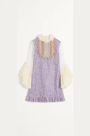 VALENTINO KURZES KLEID AUS BESTICKTER HEAVY LACE Frau 38
