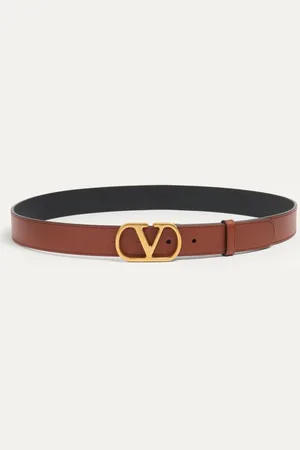 VALENTINO GARAVANI VLOGO SIGNATURE GÜRTEL AUS GLÄNZENDEM KALBSLEDER 30 MM Mann 085