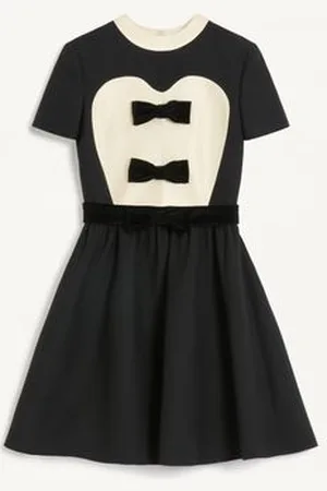 VALENTINO KURZES CREPE COUTURE KLEID MIT SCHLEIFEN Frau 36