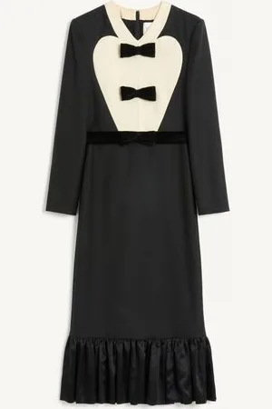 VALENTINO MIDIKLEID AUS SCHURWOLLE MIT SCHLEIFEN Frau 36