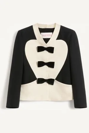 VALENTINO CREPE COUTURE JACKE MIT SCHLEIFEN Frau 36