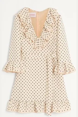 VALENTINO KURZES CREPE COUTURE KLEID MIT PLUSDEPOIS-PRINT Frau 36