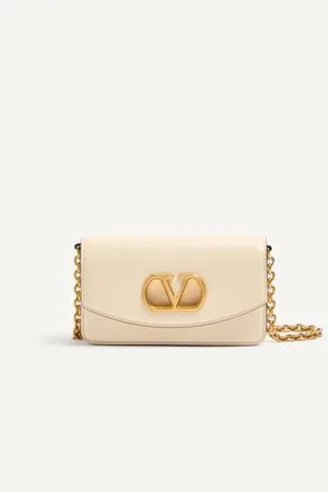 VALENTINO GARAVANI GARAVANI VAIN CLUTCH BAG AUS GLÄNZENDEM KALBSLEDER Frau UNI