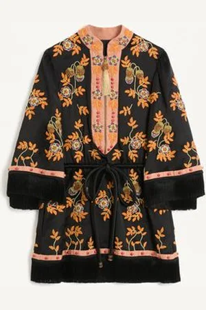VALENTINO KURZES KLEID AUS BESTICKTEM, GEWASCHENEM DOUBLE DUCHESSE Frau 38