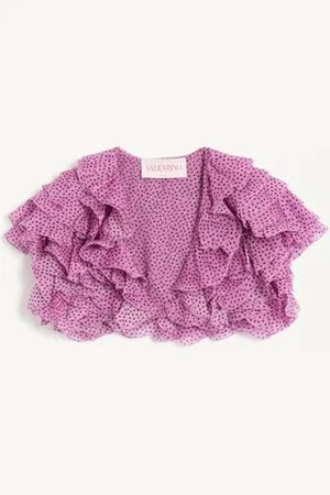VALENTINO ORGANZA-JACKE MIT PLUSDEPOIS PRINT Frau 38
