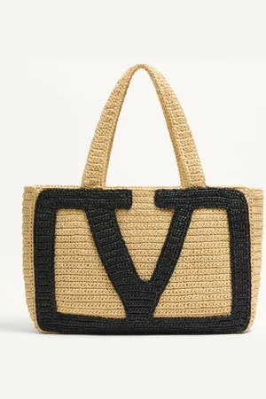 VALENTINO GARAVANI GARAVANI VIVA SUPERSTAR GROSSER SHOPPER AUS RAFFIA Frau UNI