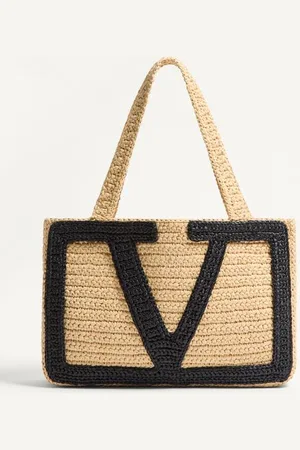 VALENTINO GARAVANI GARAVANI VIVA SUPERSTAR MITTELGROSSER SHOPPER AUS RAFFIA Frau UNI