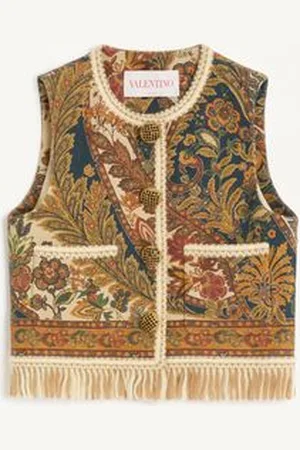 VALENTINO CANAPONE-WESTE MIT VOYAGE IMAGINAIRE-PAISLEY-PRINT Frau 38
