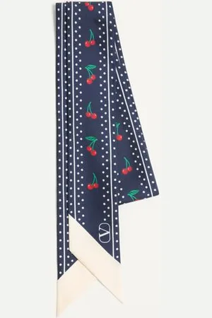 VALENTINO GARAVANI CHERRYFIC BANDEAU-SCHAL AUS SEIDE Frau UNI