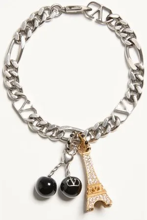 VALENTINO GARAVANI GARAVANI CHEZ ARMBAND AUS METALL, EMAILLE UND SWAROVSKI®-KRISTALLEN Mann L