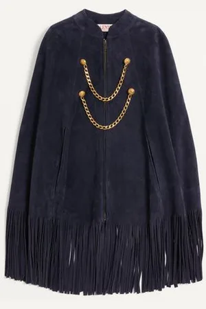 VALENTINO CAPE AUS WILDLEDER MIT FRANSEN Mann 44