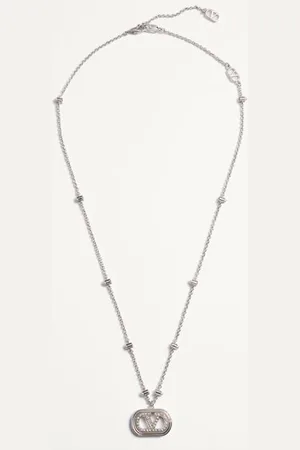VALENTINO GARAVANI VLOGO SIGNATURE METALLHALSKETTE MIT PERLEN UND SWAROVSKI®-KRISTALLEN Frau UNI